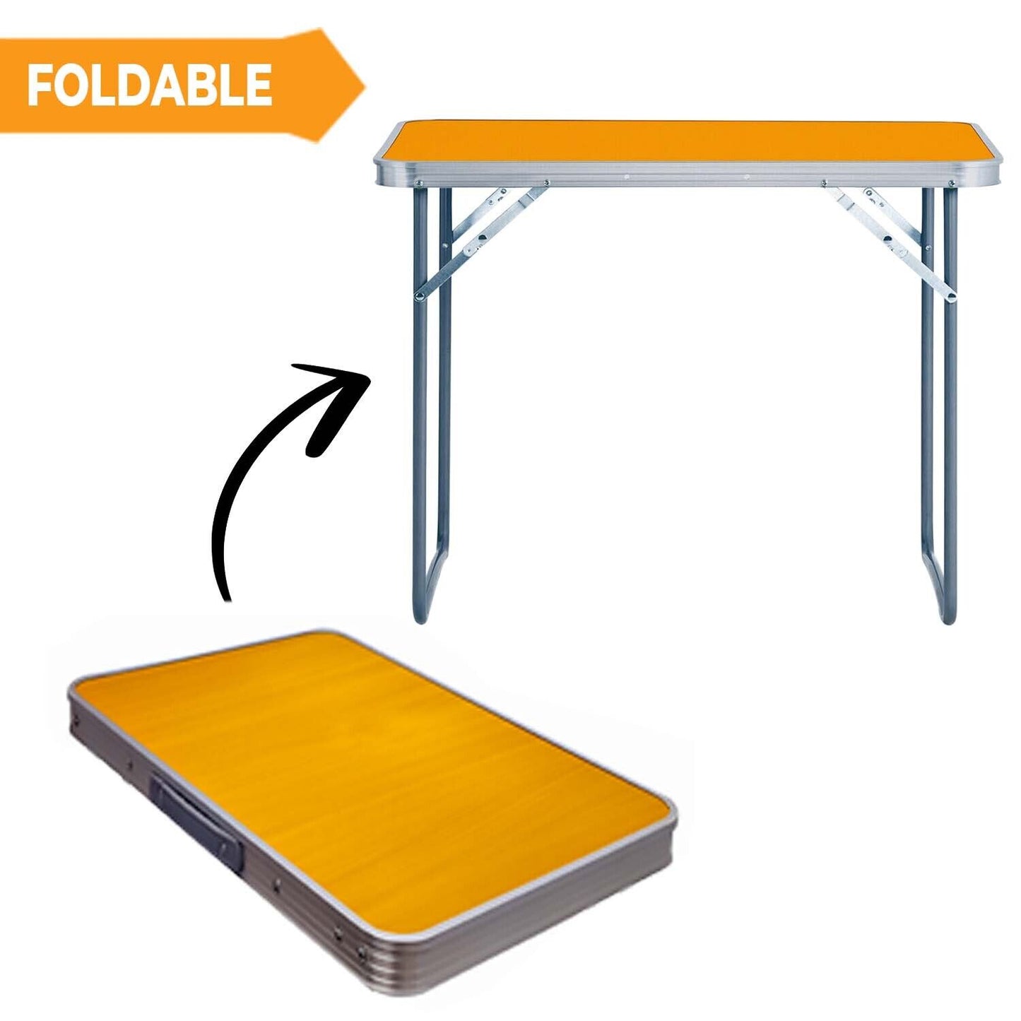 Folding Table Portable Fold Up Tables Camping Garden Party Trestle Dinner Table