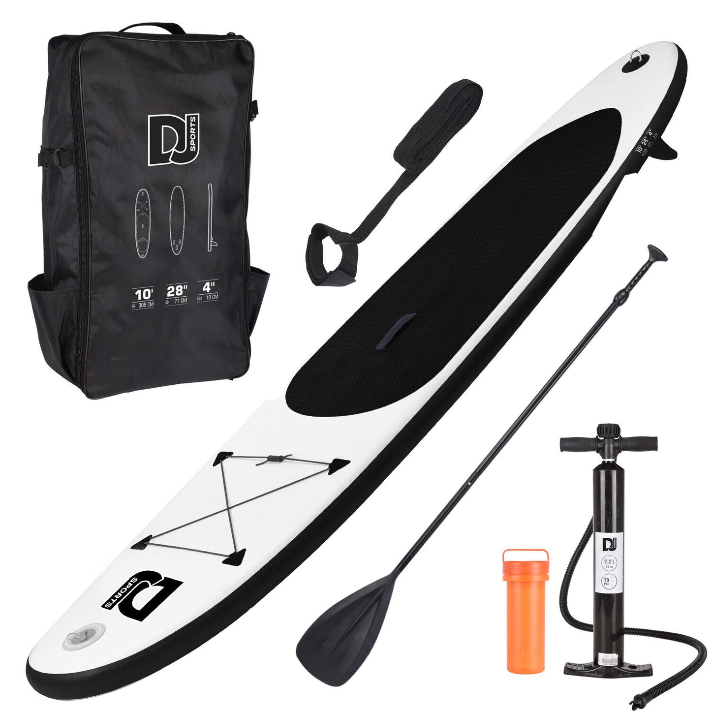 Paddle Board SUP 10ft Inflatable Sports Surf Stand Up Racing Bag Pump Oar Water